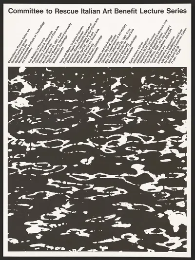 Committee to Rescue Italian Art benefit lecture series by Dietmar Winkler, 1967 — digital art print download