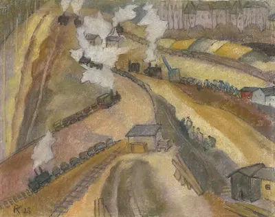Стройплощадка I. Г. Фарбен by Полина Коварзик, 1928 — digital art print download