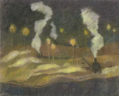 Стройплощадка I. Г. Фарбен by Полина Коварзик, 1929 — digital art print download