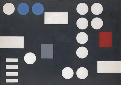 Composition with Rectangles and Circles on Black Ground by Sophie Taeuber-Arp, 1931 — digital art print download