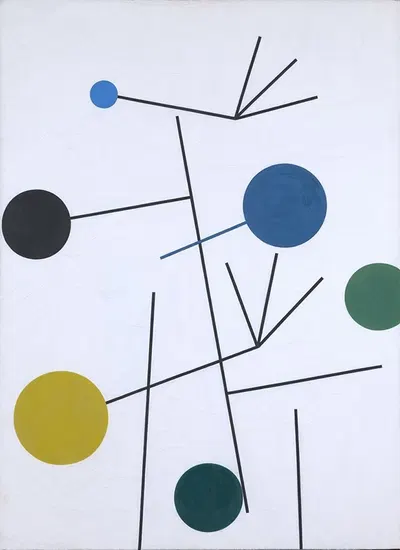Rising, Falling, Clinging, Flying by Sophie Taeuber-Arp, 1934 — digital art print download