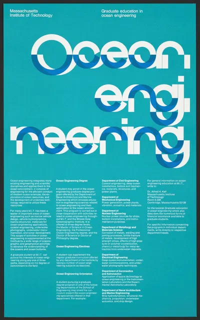 Ocean egineering Massachusetts Institute of Technology by Dietmar Winkler, 1967 — digital art print download