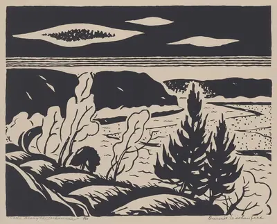 Холмы вдоль Арканзаса by Даниэль Айхенфельд, 1940 — digital art print download