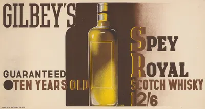 Gilbey's Spey Royal Scotch Whiskey by Edward McKnight Kauffer, 1933 — digital art print download