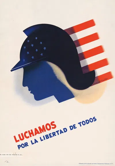 Luchamos por la libertad de todos by Edward McKnight Kauffer, 1940-1950 — digital art print download