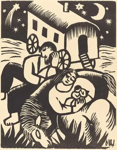 Отдыхающие цыгане by Мария Уден, 1918 — digital art print download