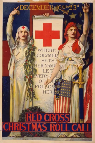 Red Cross Christmas roll call December 16th to 23rd by Эдвин Хоуланд Блашфилд, 1918 — digital art print download