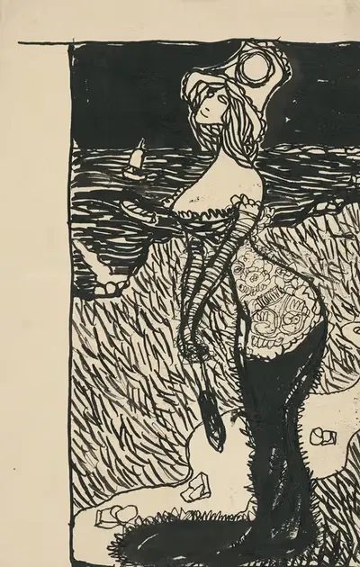 Карикатура дамской моды by Константин Ковари-Качмарик, 1908–1912 — digital art print download