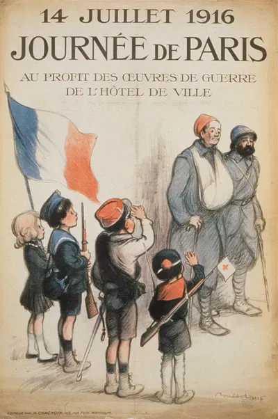 Journée de Paris. 14 Juillet 1916. Au profit des oeuvres de guerre de l'Hôtel de Ville by Франсиск Пульбо, 1916 — digital…