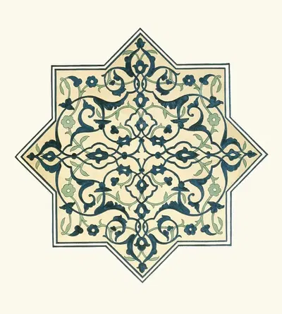18 plates of ornamental tiles from the Afghan Boundary Commission Pl 03 by Afghan Boundary Commission, 1884 — digital art…
