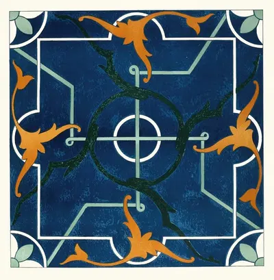 18 plates of ornamental tiles from the Afghan Boundary Commission Pl 05 by Afghan Boundary Commission, 1884 — digital art…