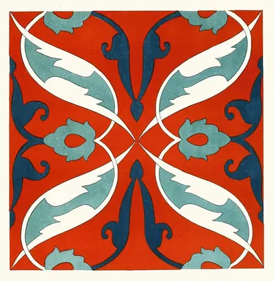 18 plates of ornamental tiles from the Afghan Boundary Commission Pl 07 by Afghan Boundary Commission, 1884 — digital art…