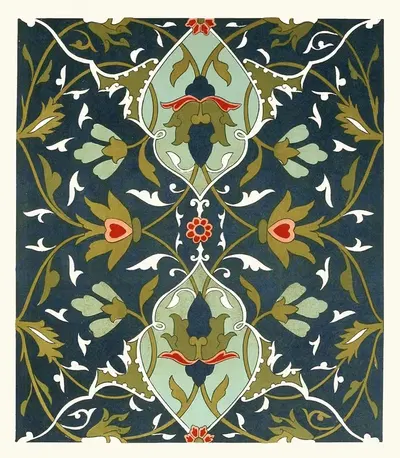18 plates of ornamental tiles from the Afghan Boundary Commission Pl 10 by Afghan Boundary Commission, 1884 — digital art…
