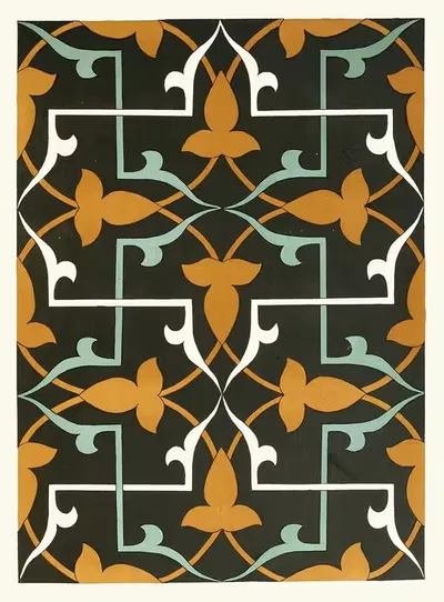 18 plates of ornamental tiles from the Afghan Boundary Commission Pl 14 by Afghan Boundary Commission, 1884 — digital art…