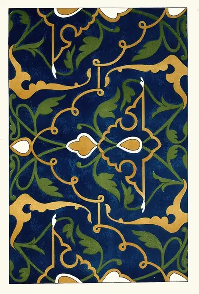 18 plates of ornamental tiles from the Afghan Boundary Commission Pl 15 by Afghan Boundary Commission, 1884 — digital art…