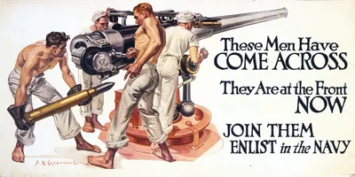 These men have come across, they are at the front now by Фрэнк Ксавье Лейендеcker, 1918 — digital art print download