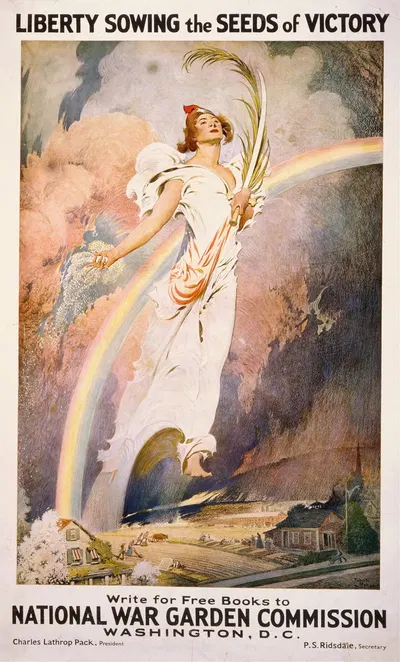 Liberty sowing the seeds of victory by Фрэнк Винсент Дюмон, 1917 — digital art print download