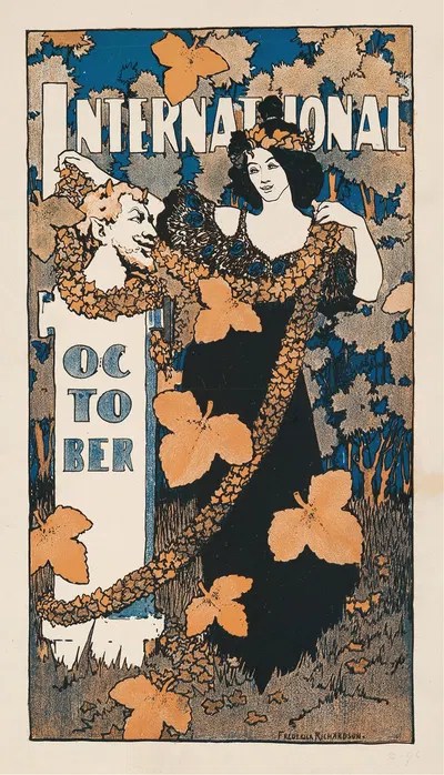 International for October by Frederick Richardson, 1896 — digital art print download