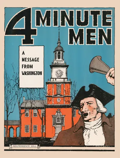 4 Minute men-A message from Washington by Horace Devitt Welsh, 1917 — digital art print download