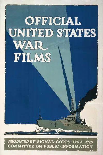Official United States war films by Horace Devitt Welsh, 1917 — digital art print download