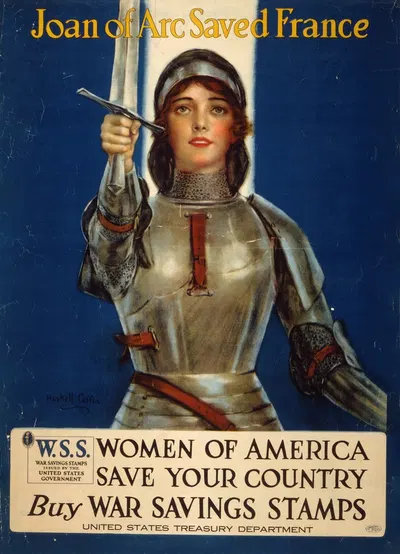 Joan of Arc saved France–Women of America, save your country by Хаскелл Кофин, 1918 — digital art print download