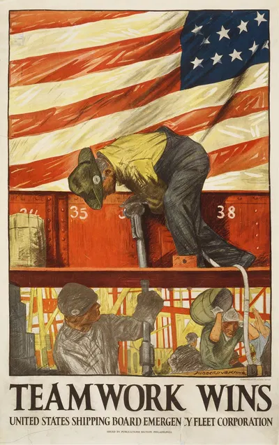 Teamwork wins by Hibberd Van Buren Kline, 1917 — digital art print download
