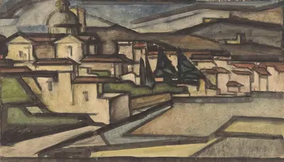 Вид на итальянский город by Рейер Столк, 1920 — digital art print download