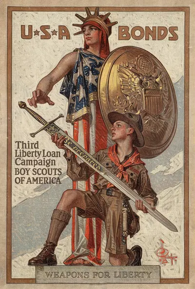 Weapons for liberty by Джозеф Кристиан Лейендеккер, 1918 — digital art print download