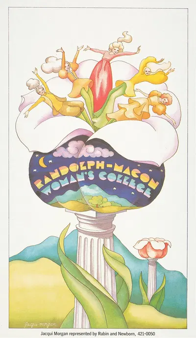 Randolph-Macon Woman's College by Jacqui Morgan, 1970 — digital art print download