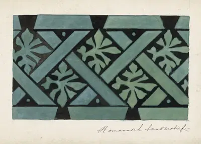 Romaans bandmotief by Johanna van de Kamer, 1890 — digital art print download