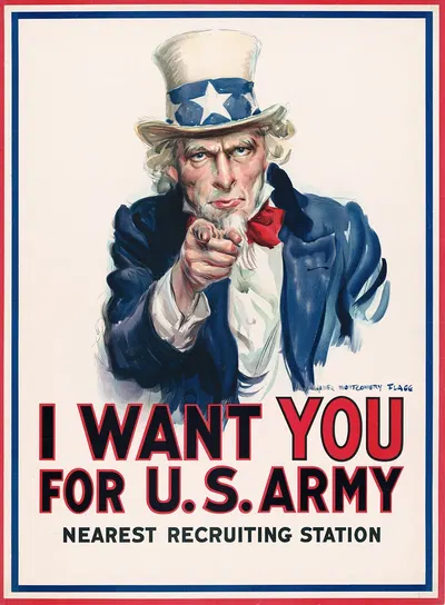 I want you for U.S. Army by James Montgomery Flagg, 1917 — digital art print download