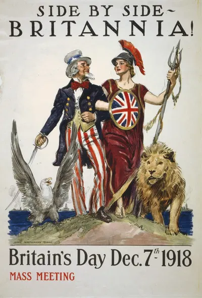 Side by side – Britannia! Britain's Day Dec. 7th 1918 by Джеймс Монтгомери Флагг, 1918 — digital art print download