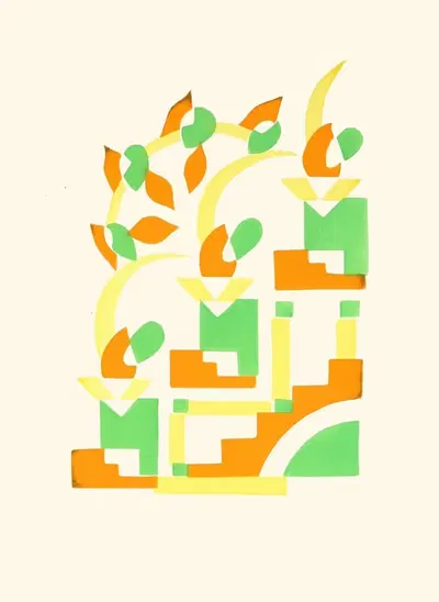 Fleurs, Texte Et Vingt-Six Planches En Couleurs Pl 22 by Serge Gladky, 1929 — digital art print download