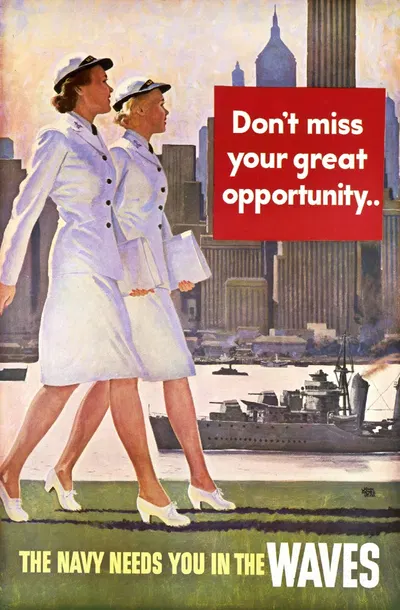 Don't miss your great opportunity–The Navy needs you in the WAVES by John Philip Falter, 1944 — digital art print download