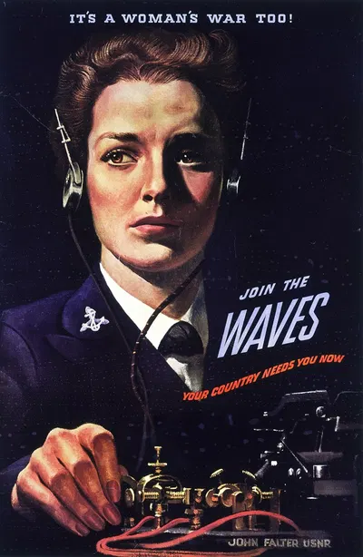 It's a woman's war too! Join the WAVES by John Philip Falter, 1942 — digital art print download