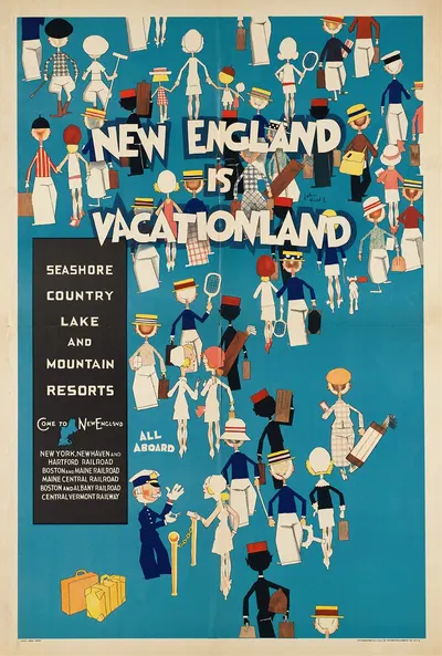 New England is vacationland by Джон Хелд-младший — digital art print download