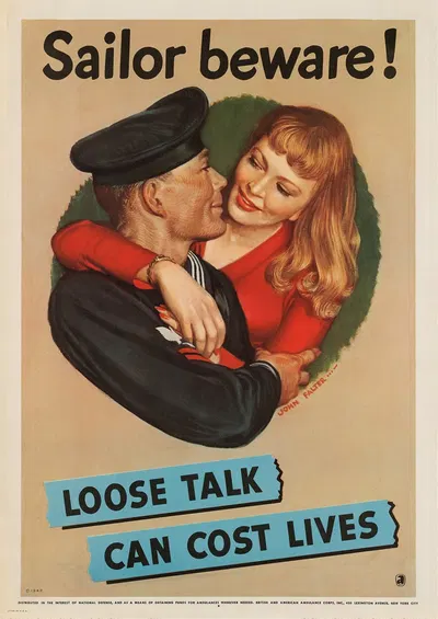 Sailor beware! Loose talk can cost lives by John Philip Falter, 1942 — digital art print download