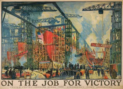 On the job for victory by Йонас Ли, 1918 — digital art print download
