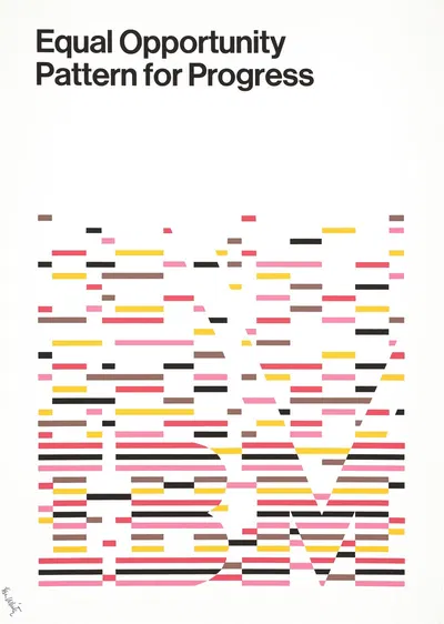 IBM, equal opportunity, pattern for progress by Ken White, 1972 — digital art print download