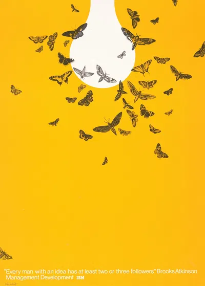 IBM, 'Every man with an idea has at least two or three followers' Brooks Atkinson by Ken White, 1974 — digital art print…