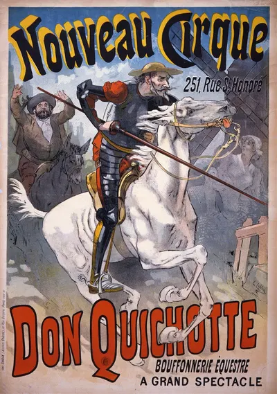 Don Quichotte, bouffonnerie équestre by Lucien Lefèvre, 1892 — digital art print download