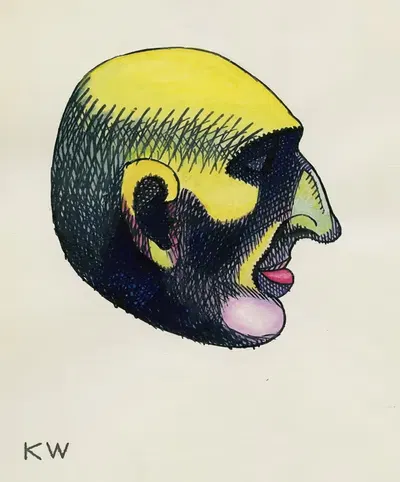 Изучение головы; 'Профиль', 10 листов, Грац V by Карл Винер, 1924 — digital art print download