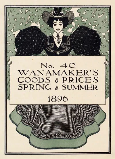 No. 40. Wanamaker's goods & prices, spring and summer 1896 by Максфилд Парриш, 1896 — digital art print download