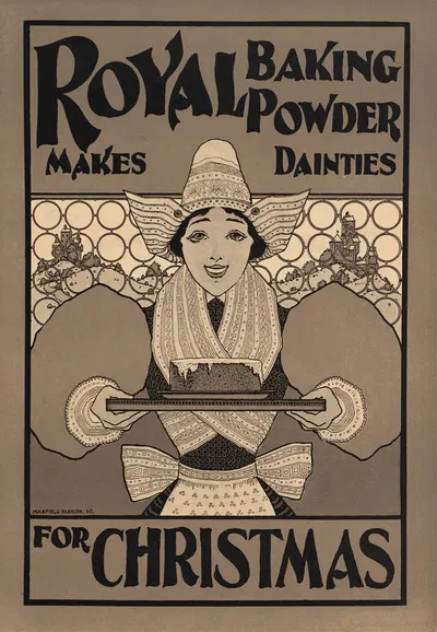 Royal Baking Powder makes dainties for Christmas by Максфилд Парриш, 1895 — digital art print download