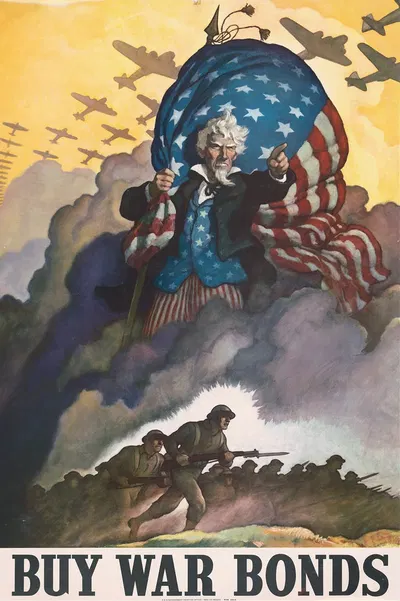 Buy war bonds by Newell Convers Wyeth, 1942 — digital art print download