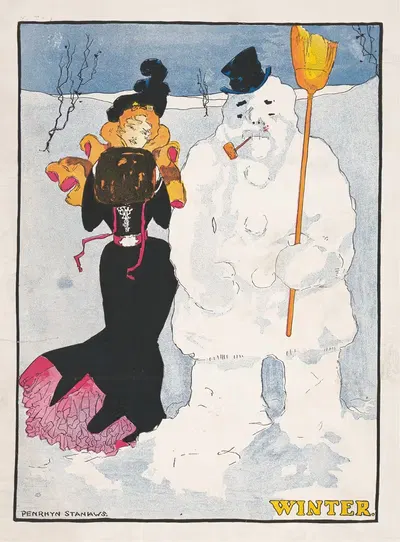 Winter by Penrhyn Stanlaws, 1907 — digital art print download