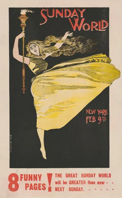 Sunday World by Richard Felton Outcault, 1896 — digital art print download