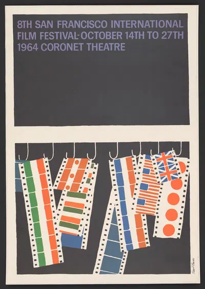 8th San Francisco International Film Festival by Saul Bass, 1964 — digital art print download