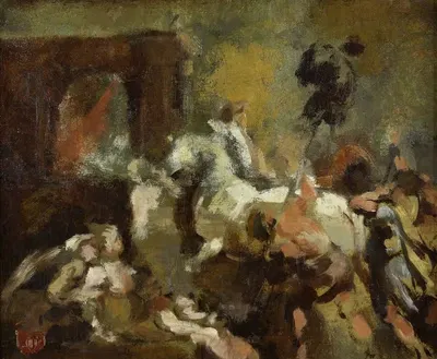 Триумфальный вход Генриха IV в Париж, по мотивам Рубенса by Жан-Батист Карпо, 1858 — digital art print download