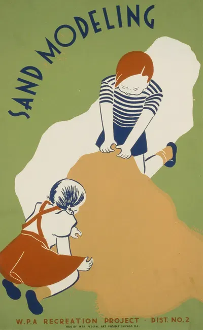 Sand modeling by Shari Weisberg, 1936 — digital art print download